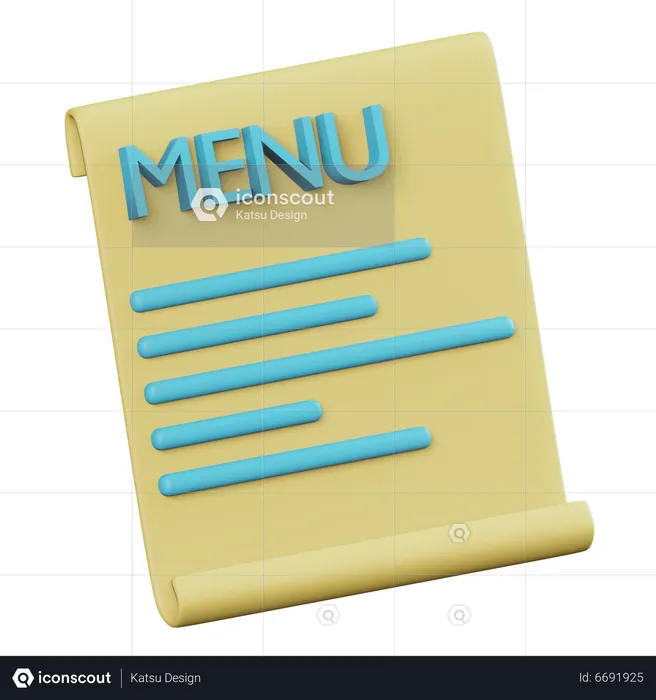 Food Menus  3D Icon