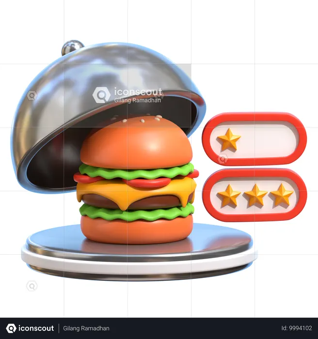 Food Rating  3D Icon