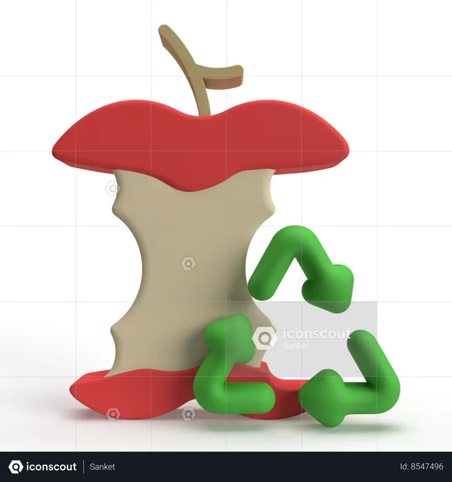 Food Recycling  3D Icon