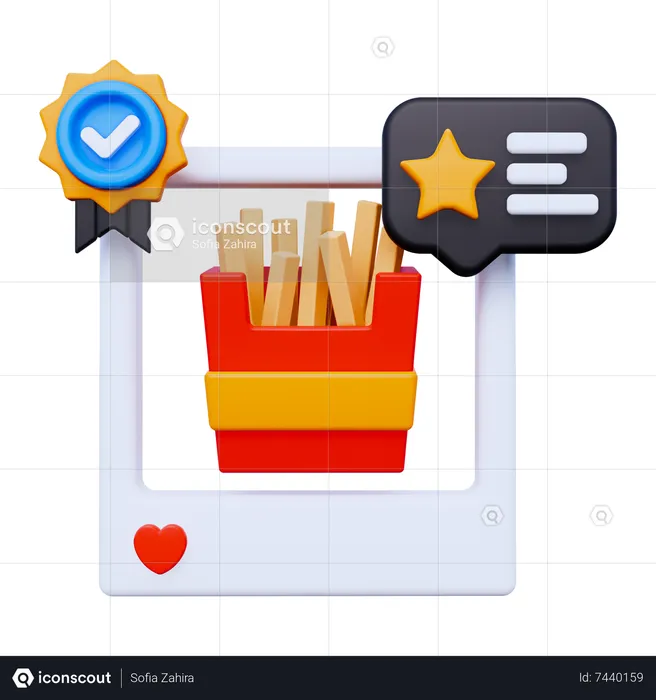 Food Review  3D Icon