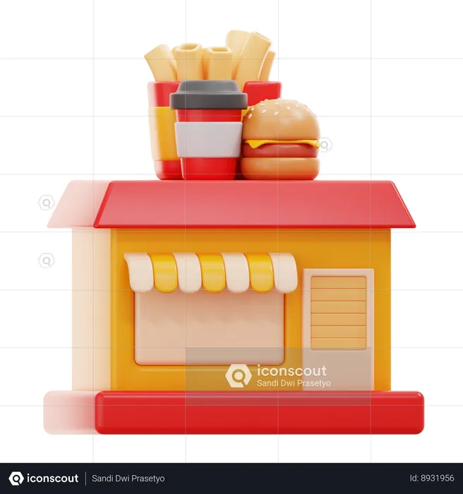 Food Shop  3D Icon