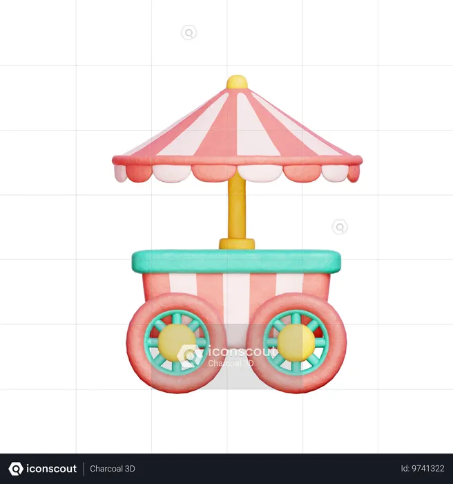 음식 가판대  3D Icon