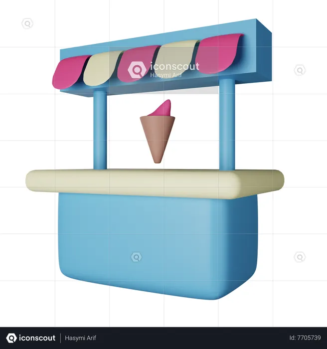 Food Stand  3D Icon