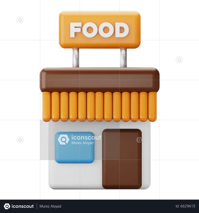 Food Store  3D Icon
