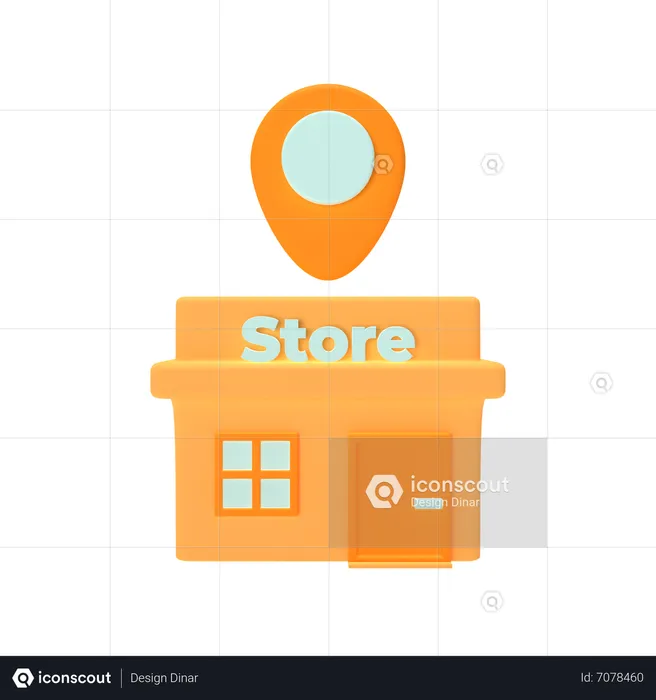 Food Store Locations  3D Icon