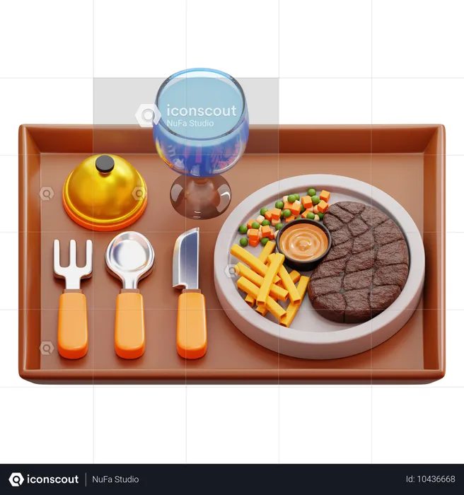 Food Tray  3D Icon