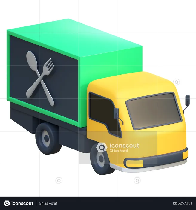 Food Truck  3D Icon