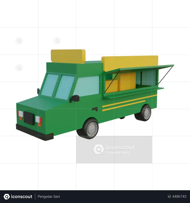 Food Vehicle  3D Illustration