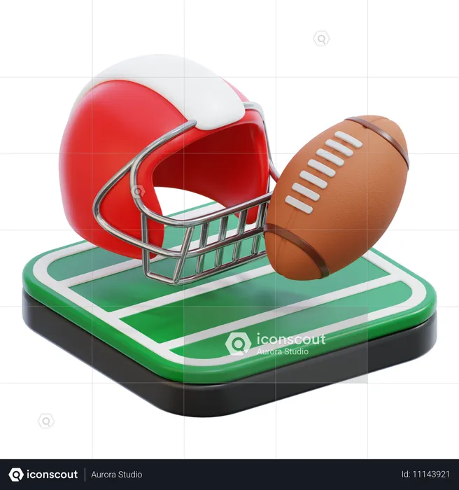 Football américain  3D Icon