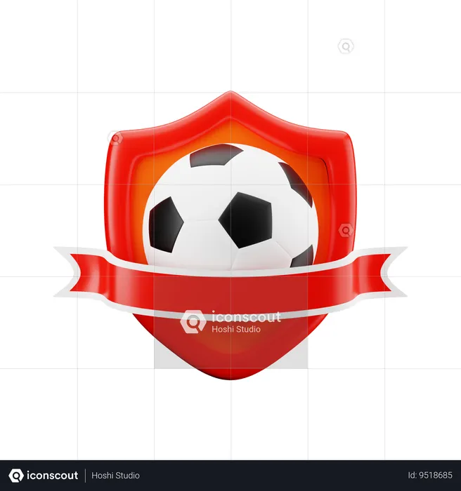 Football badge  3D Icon