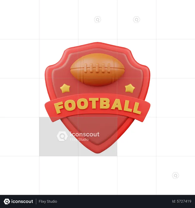 Football Badge  3D Icon