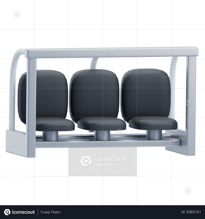 Football Bench  3D Icon