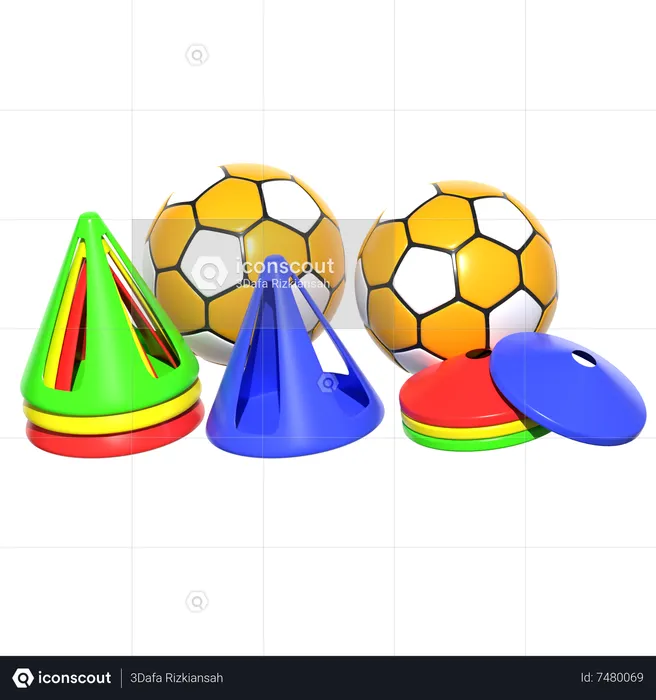 Football Cones  3D Icon