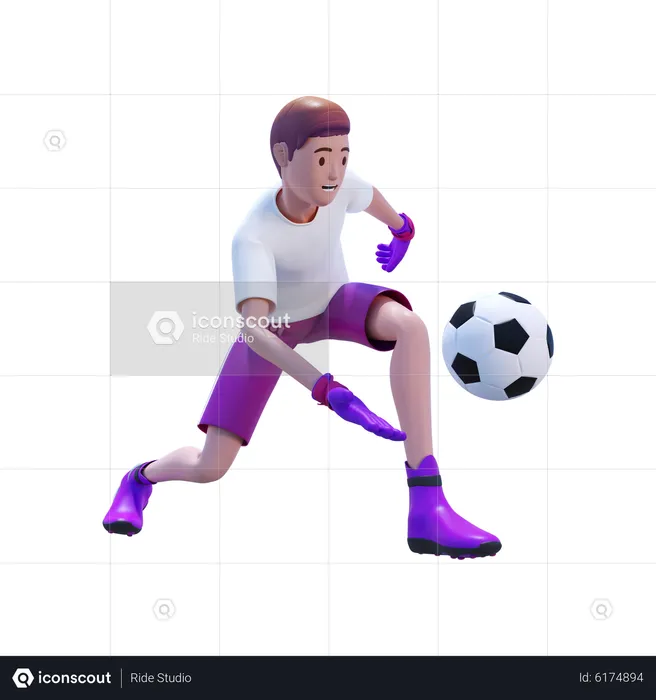 Football Defender  3D Illustration