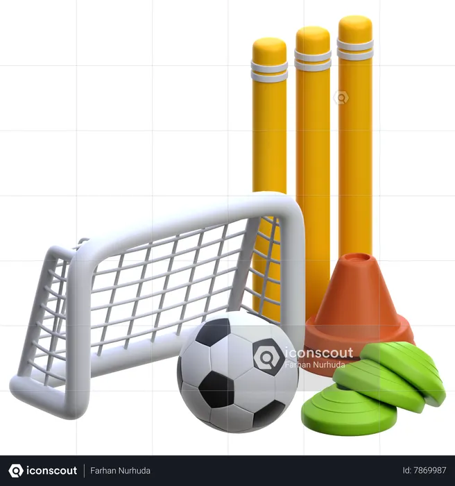 Football Equipment  3D Icon