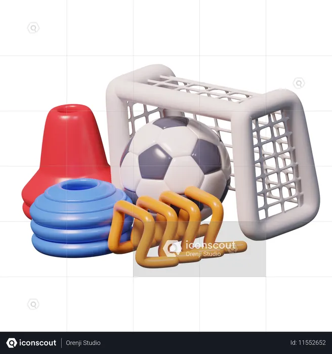 Football Equipment  3D Icon
