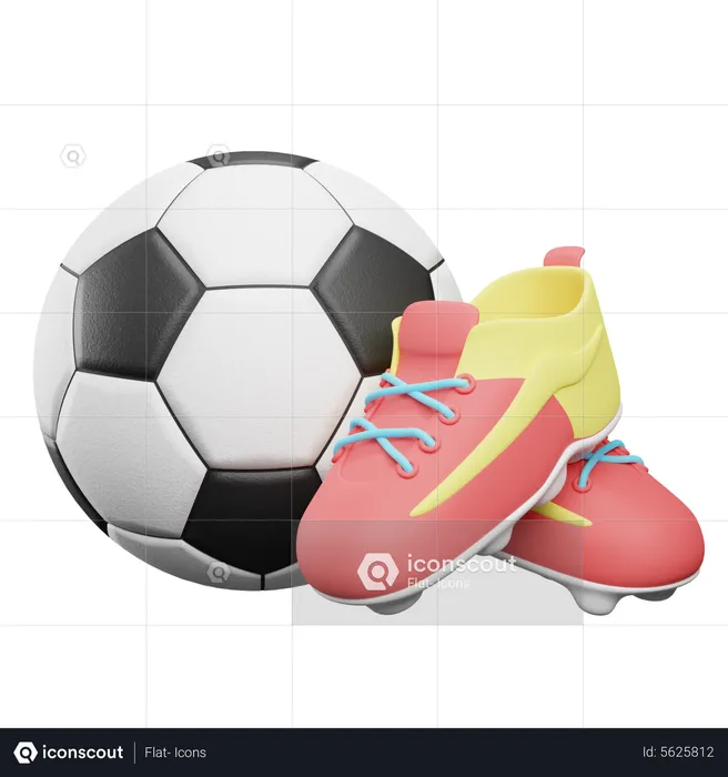 Football Equipment  3D Illustration