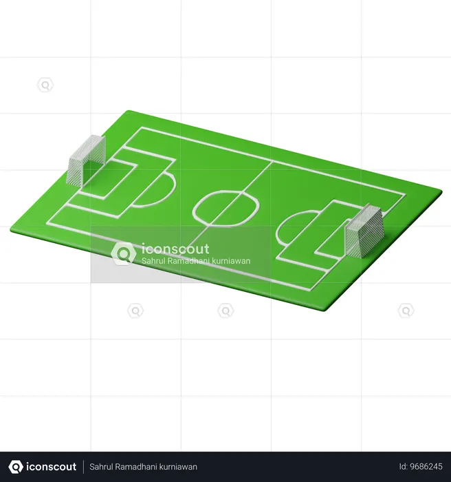 Football field  3D Icon