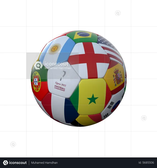 Football Flags  3D Icon