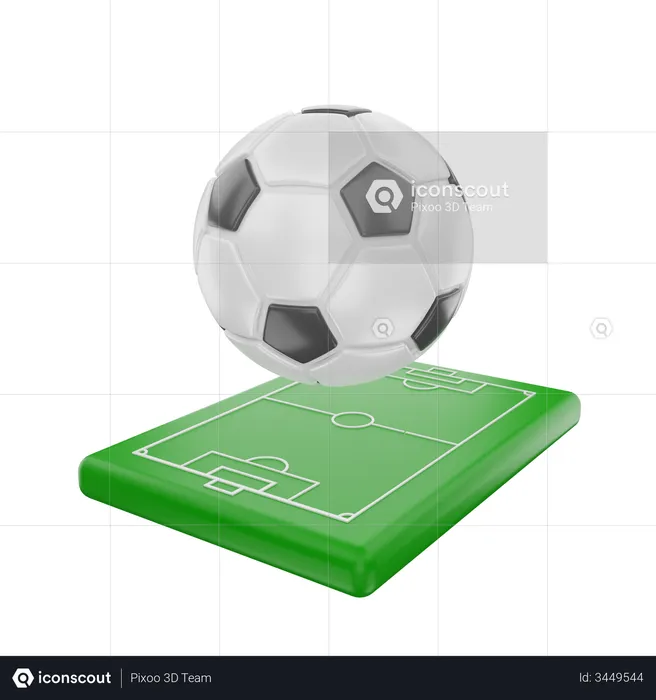 Football Ground  3D Illustration