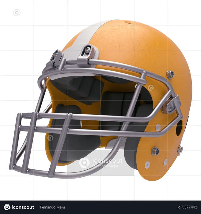 Football Helmet  3D Illustration