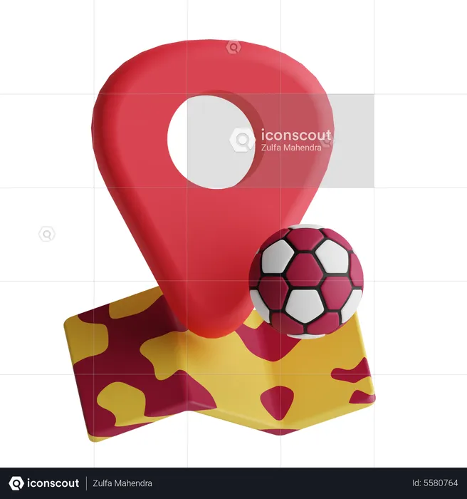 Football Location  3D Icon