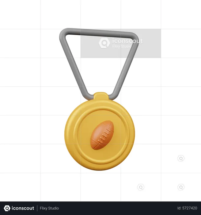 Football Medal  3D Icon
