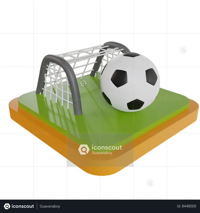 Football Net  3D Icon