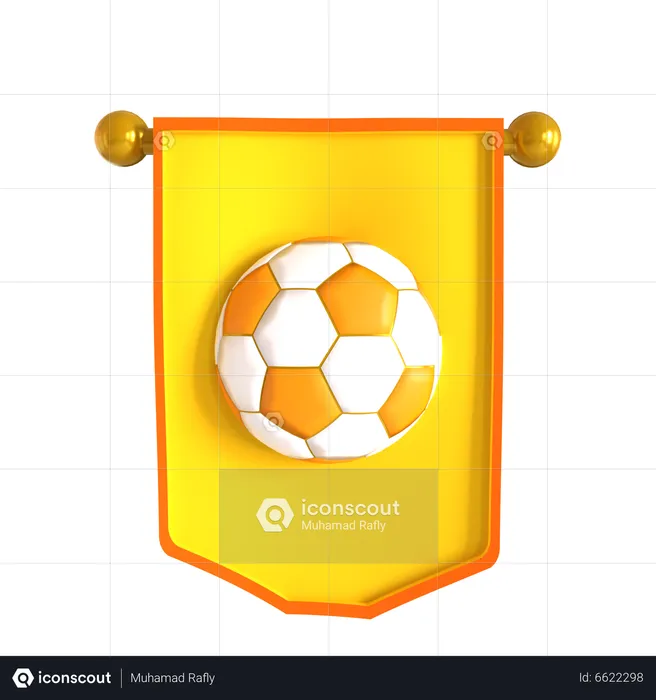 Football Pennant  3D Icon