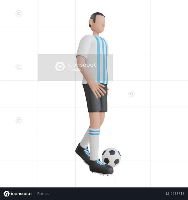 Football Player  3D Illustration