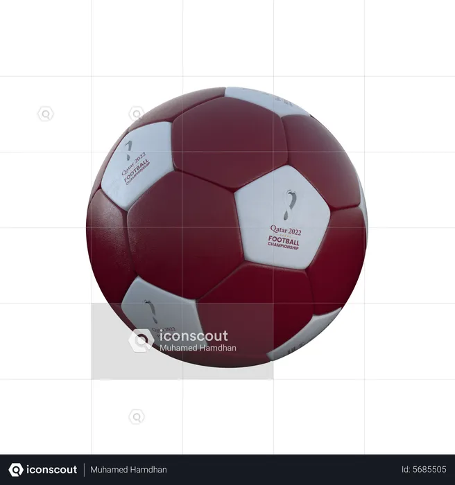 Football Qatar  3D Icon