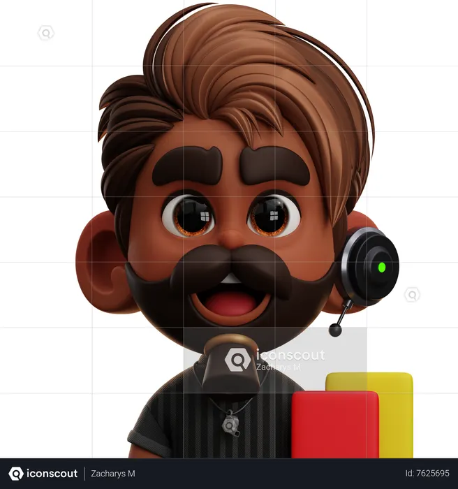 FOOTBALL REFEREE PLAYER  3D Icon