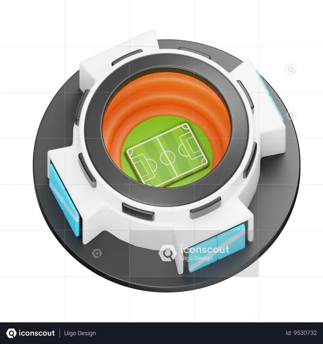 サッカースタジアム  3D Icon