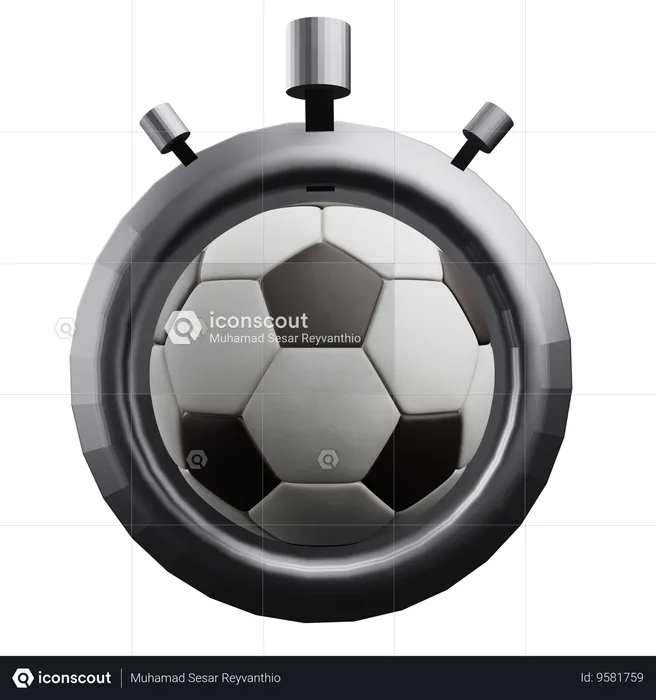 Football Stopwatch  3D Icon