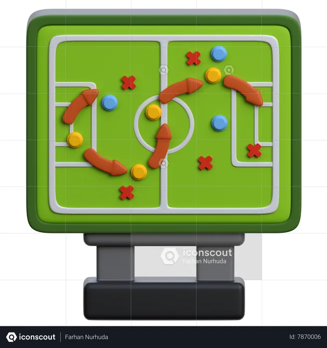 Football Strategy  3D Icon