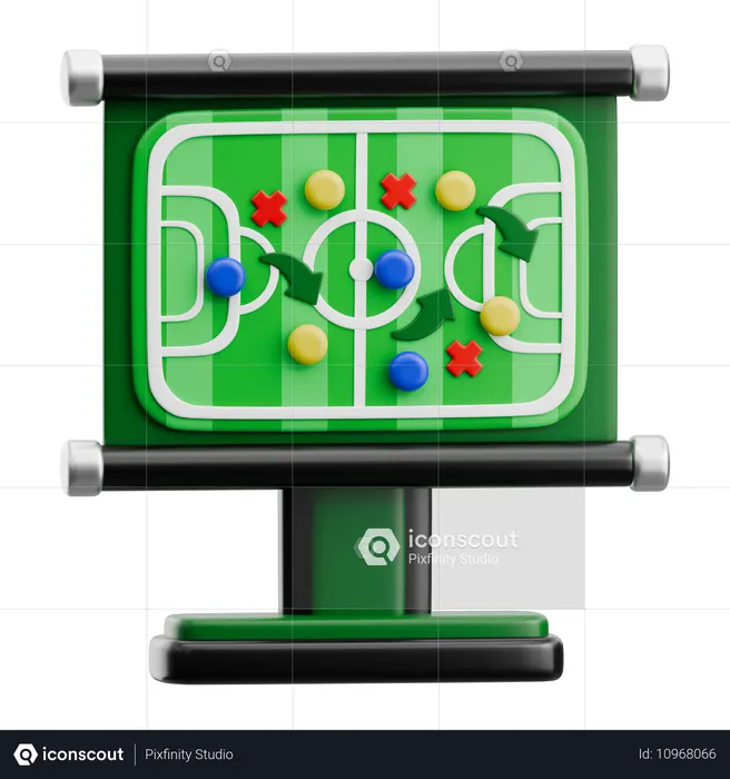 Football Strategy Board  3D Icon