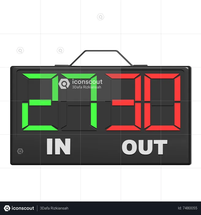 Football Substitution Board  3D Icon