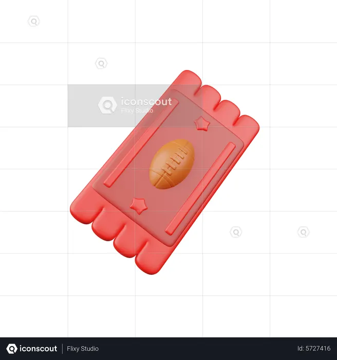 Football Ticket  3D Icon