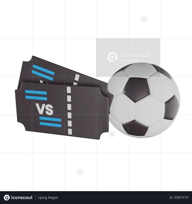 Football Ticket  3D Icon