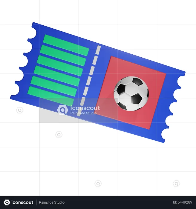 Football Ticket  3D Icon