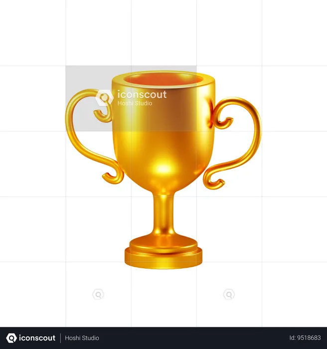 Football trophy  3D Icon