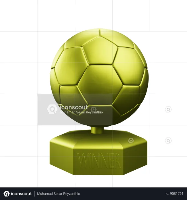 Football Trophy  3D Icon