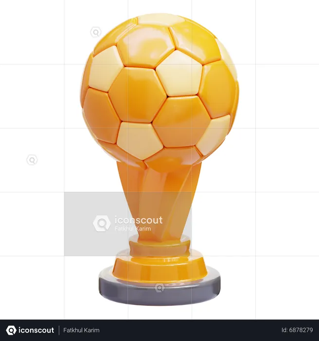 Football trophy  3D Icon