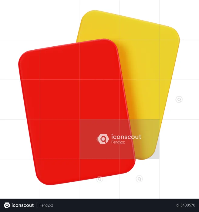 Football Violation Cards  3D Icon