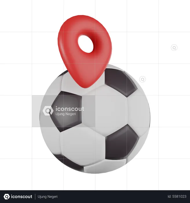 Football World Cup Location 3D Icon download in PNG, OBJ or Blend format