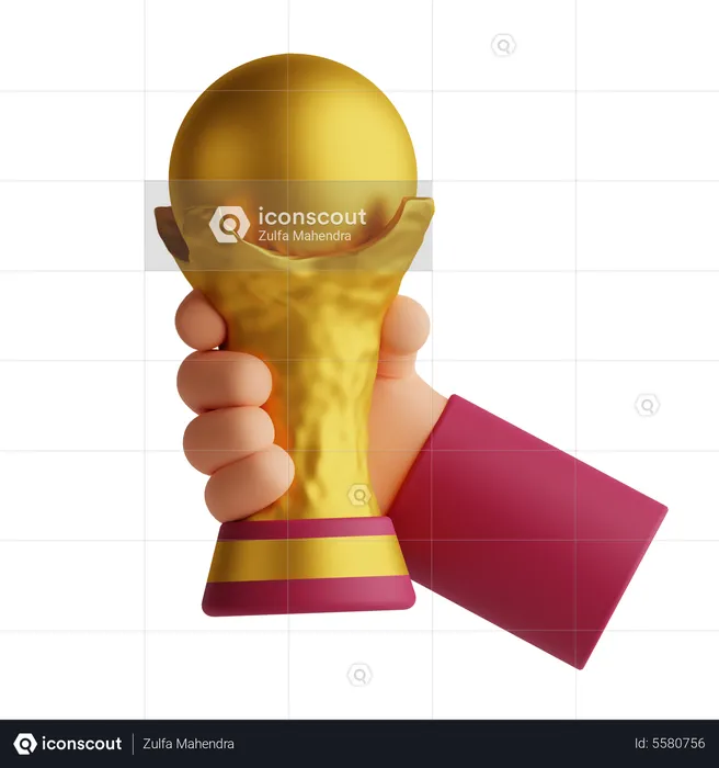 Football World Cup Trophy  3D Icon