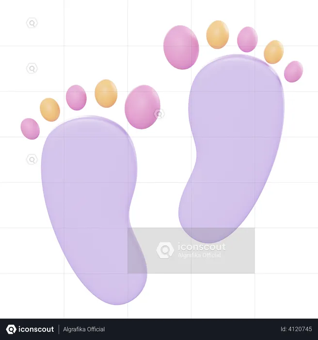 Footprint  3D Illustration