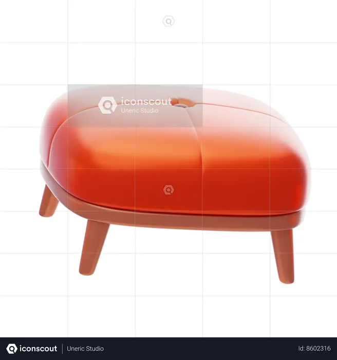 Footstool  3D Icon