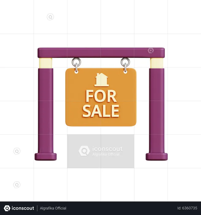For sale on board  3D Icon