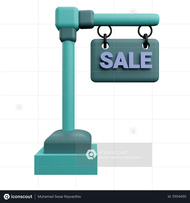 For Sale Sign Board  3D Icon